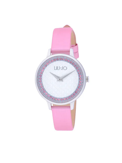 Orologio Liu Jo Donna Shine Silver Cinturino Pelle Rosa