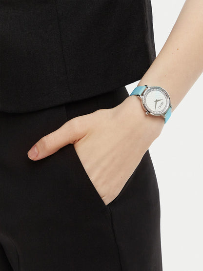 Orologio Liu Jo Donna Shine Silver Cinturino Pelle Verde
