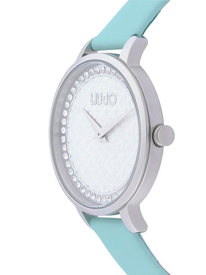 Orologio Liu Jo Donna Shine Silver Cinturino Pelle Verde