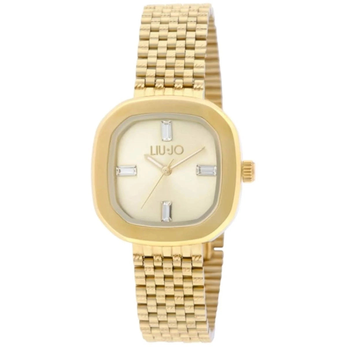 Orologio Liu Jo Donna Elison Gold al quarzo quadrante con cristalli bianchi