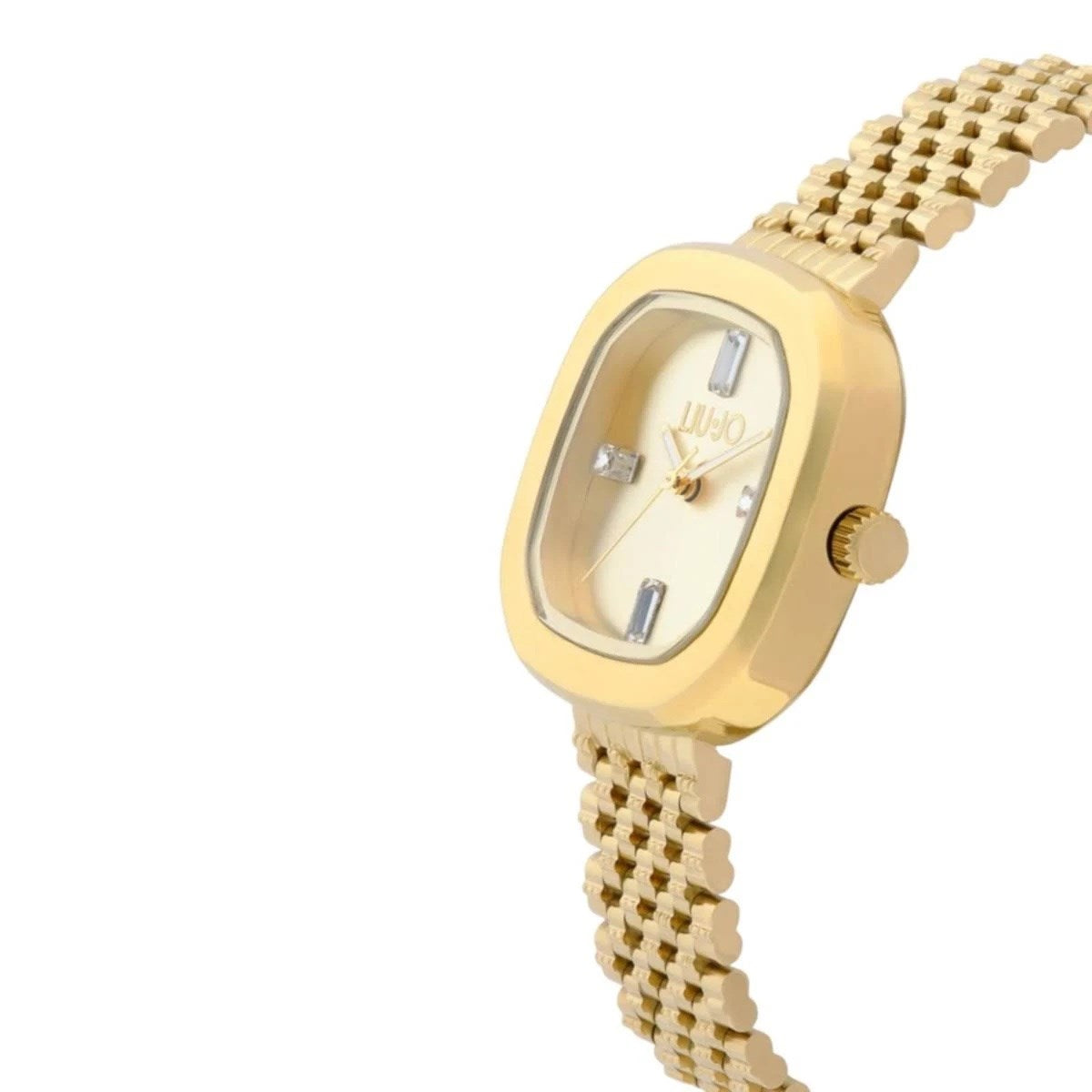 Orologio Liu Jo Donna Elison Gold al quarzo quadrante con cristalli bianchi